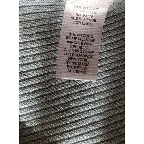 NWT TRUTH BY REPUBLIC ICED BLUE DOLMAN SHORT SLEEVE PULLOVER TOP SZ MEDIUM - Picture 6 of 6